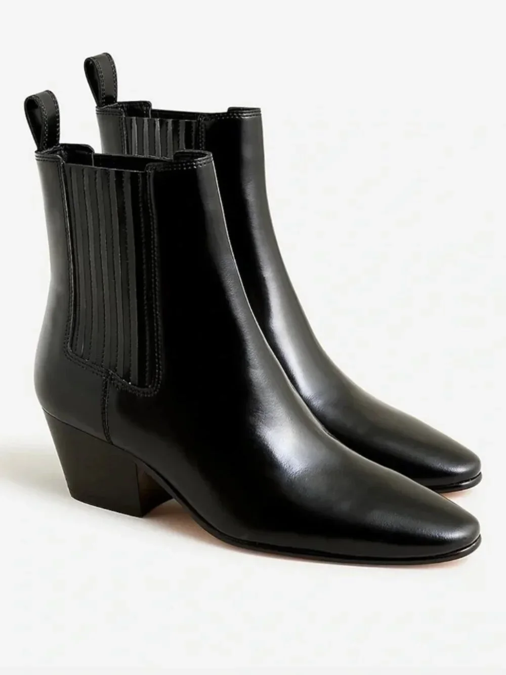 J. Crew Piper Black Leather Ankle Boots Size 11 NEW NIB